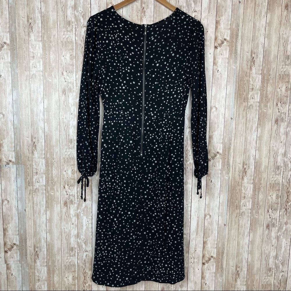Wild Fable Long Sleeve Star Print Wrap Dress Sz M - Picture 7 of 10